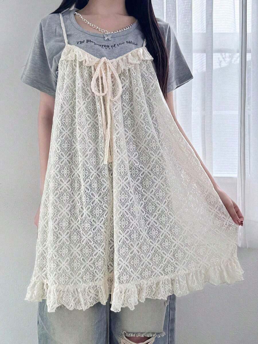 Camiseta de tirantes de unicolor y estilo minimalista para mujer - Beis 2 - Ver 1