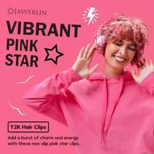 Jasverlin 36 Pinzas Para El Pelo Con Forma De Estrella Pasadores De Pelo Coloridos Y2K Para Mujeres Y Niñas Bonitos Accesorios De Metal Para El Pelo Pinzas Para El Pel Rosa 1 Unidad Paquete De 36   16586756 - Rosa - Ver 3