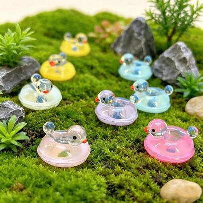 50 chú vịt nhỏ bằng nhựa, đồ trang trí hình vịt dễ thương, đồ trang trí động vật bằng nhựa cho sân vườn, bể cá, đồ thủ công tự làm, trang trí nhà cửa, trang trí tiệc tùng.