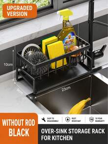 Multifunctional Sink Dish Drying Rack, Stainless Steel Cutlery Holder With Drain Basket, Suitable For Small Kitchen Space - Multicolor - View 16