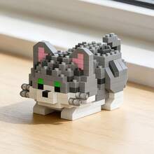 Micro-Particle Cute Cat Building Block Series, Children's Toy Building Block Set, Creative Fun 3D Assembly Blocks, Soft Stress Relief Gadget, Children's Educational Toy, Improve Children's Hands-On Ability, Classroom Reward Small Gift Recommendation, Warm Healing Desktop Decor, Suitable For Collection, Back To School/Birthday And Fashionable Small Gift Among Friends - Multicolor - View 16