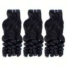 10A Egg Curly Bundles Unprocessed Human Hair Bundles Egg Curl Hair Bundles Natural Color Human Hair Extensions For Women - Natural Black - View 31