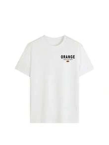 California Orange Graphic Tee | Retro Fruit Print Summer Tee | LA Style Casual Top | Collegiate Aesthetic | Women's Beach & Street Fashion, Fresh Citrus Print, Vintage Summer Essential Y2K White - 白色 - 查看 4