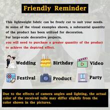 One Roll Of Black Tulle Wedding Arch Fabric, 28.31ft, 72.44ft, 148.56ft, And 296.98ft, Perfect For Wedding Decorations, Proposals, New Year's Parties, Birthday Parties, Event Backdrops, Stair Railing Decorations, DIY Crafts, Wreath Making, Bow Decorations, Bouquet Wrapping, Table Setting Decorations, Veils, Witch's Capes, Spooky Decorations - View 4