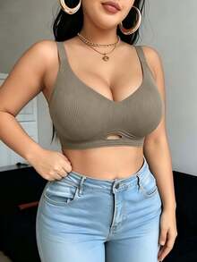 3件組無縫聚乳防下垂乳膠果凍軟支撐固定罩杯運動內衣，適合小胸女性 - 彩色 - 查看 2