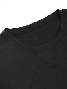 Easter Women's Summer Casual T-Shirt Remera Mandalorian Baby (Negra),Men's T-Shirt, Comfortable Short Sleeve Round Neck T-Shirt, Casual Outdoor Men's Short Sleeve Top, Summer,All Sizes Available,Family Matching Outfits Suitable For Outdoor Casual Wear In Summer - màu đen - Xem 4