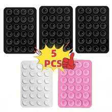 6pcs/5pcs/4pcs/3pcs Silicone Grip Phone Suction Cup Holder Set, Compatible With All Phones: Adhesive Phone Grip For Selfie And Video, Suitable For Shower And Wall Mount, Gift For Friends, Halloween Gift - Multicolor - View 46