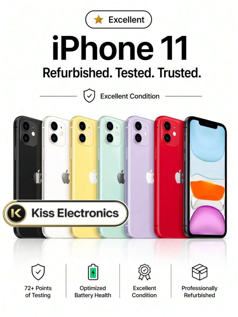 Apple IPhone 11 - Fully Unlocked Excellent - Grade A Condition Refurbished - Black - View 1