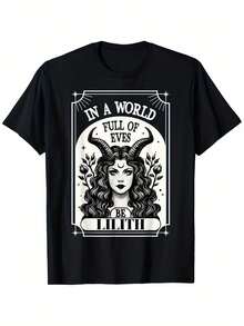 Become Lilith In A World Full Of Eves. This T-Shirt Is Suitable For Both Men And Women, Making It A Perfect Gift For Easter, Mother's Day, Father's Day, Or A Birthday Present For Mom, Dad, Or Friends. It's A 's T-Shirt With A Unisex Style, Made From Soft, 100% Pure Cotton. - 黑色 - 查看 7