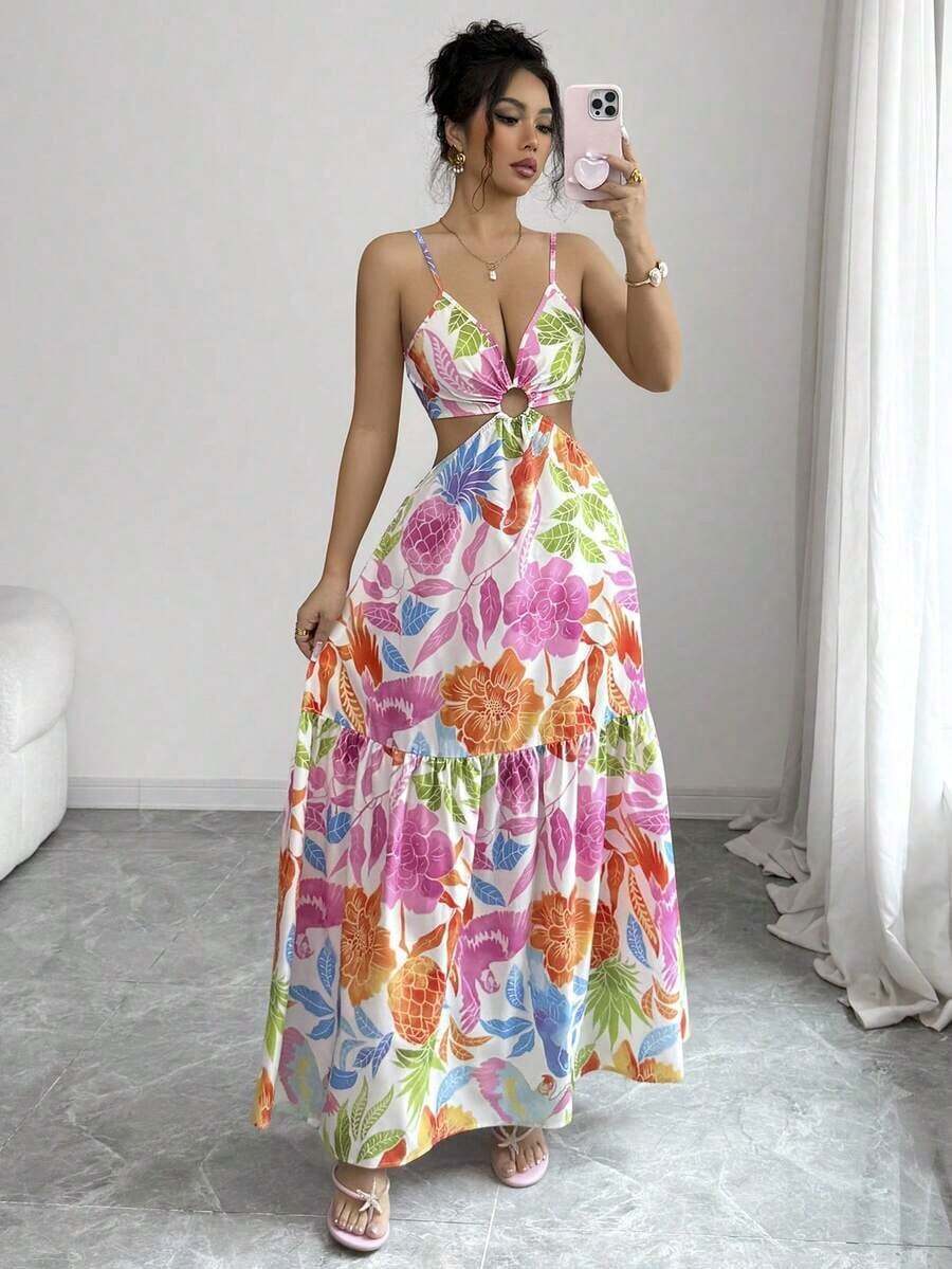 Women Midi Dresses - Multicolor 4 - View 1
