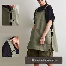 1pc Multipurpose Apron, Waterproof Design With Front & Back Pockets, Reversible Vest-Style Apron, Suitable For Outdoor BBQ, Cafe, Hotel, Catering Industry, Painting Scenes, Unisex Household Kitchen Workwear - 1pc solid color - View 4