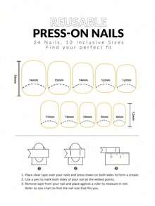 24pcs Cute Square Pressed Artificial Nails, Orange Short Style With Floral Pattern, Acrylic Material Presenting French Manicure Effect, Suitable For Coffin Nail Shape - View 5