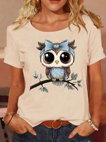 Camiseta de Verano de Alta Gama para Mujer, con Estampado Creativo de Letras, de Algodón Puro, Ideal para Ocio al Aire Libre en Primavera y Verano, Viajes y Fiestas, Fácil de Combinar. - Albaricoque - Ver 11