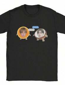 Playera mujerP1Harmony Novedad 100 Camisetas de manga corta con cuello redondo Tops Casual diario - Negro - Ver 1