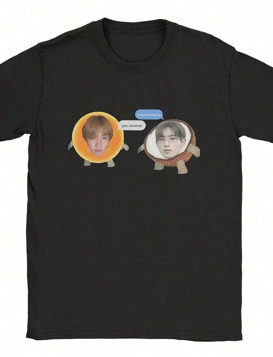 Playera mujerP1Harmony Novedad 100 Camisetas de manga corta con cuello redondo Tops Casual diario - Negro - Ver 1