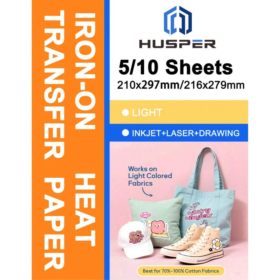 Printable Heat Transfer Paper For Fabric, Heat Transfer Paper, Washable And Durable, Long-Lasting Transfer Without Cracking, Perfect For Custom T-Shirts, Uniforms, Gifts, Etc. - A4 - View 1
