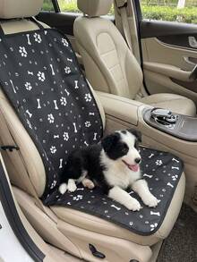 Alfombrilla para mascota de doble capa resistente al desgaste con patrón de tela Oxford para asiento de pasajero de coche - Multicolor - Ver 2