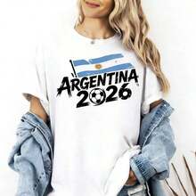 France 2026  Supporter T-Shirt, Football Fan T-Shirt With French Flag, 2026 World Cup Supporter Shirt, Gift For The French National Team. Women's T-Shirts - 白色 2 - 查看 6