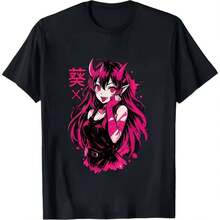 Printed T-Shirt For Men And Women - Black - View 1