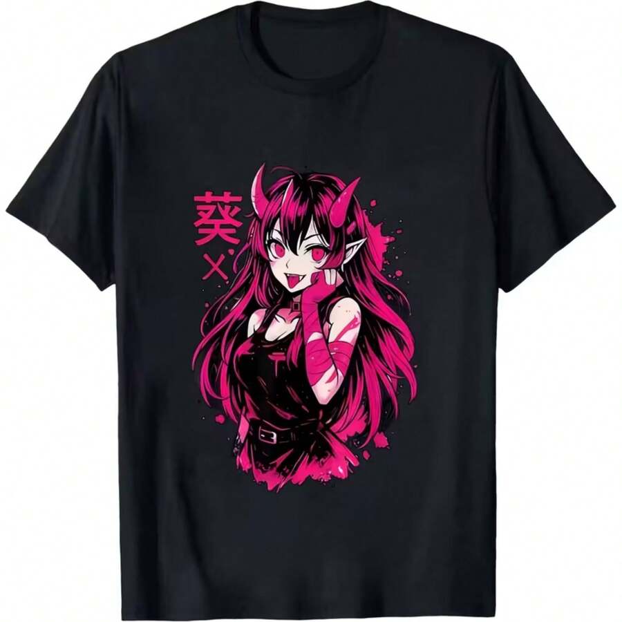 Printed T-Shirt For Men And Women - Black - View 1