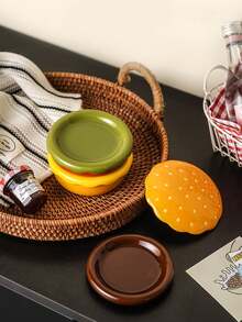 1 Stück Keramik Gewürzschale, Haushalt Küche Restaurant Gewürzschale, Gewürzschale, Snackschale, Teller Schüssel, Backblech, geeignet für Salz, Zucker, Gewürze, Chilipulver, einsetzbar für Outdoor, Hochzeit, Party, Geschenk, Geburtstag - Verschiedenfarbig - Übersicht 3