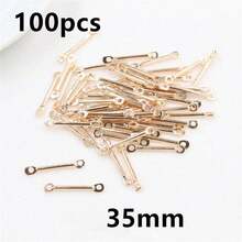 100個 15-40mm 長條形連接件 DIY 珠寶製作配件 適用於耳環和項鍊 - bar connector charms - 查看 13