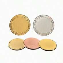 1/5pcs Uncoated Raw Blank Metal Coins, Customizable Engraving - A - View 4