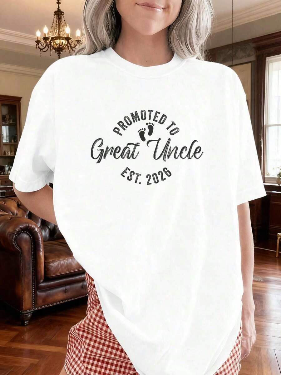 Promoted To Primo-Cuatro 2026 Women's Graphic Print T-Shirt Top Women's Blouses > Clothing - 白色 - 查看 1
