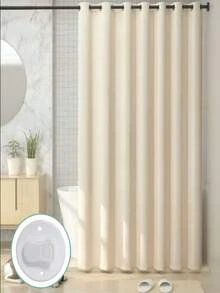 2 kẹp rèm tắm bằng nhựa chống bắn nước, miếng dán tự dính - Thích hợp cho rèm phòng tắm, kẹp rèm | Chức năng kẹp chắc chắn - trắng - Xem 4