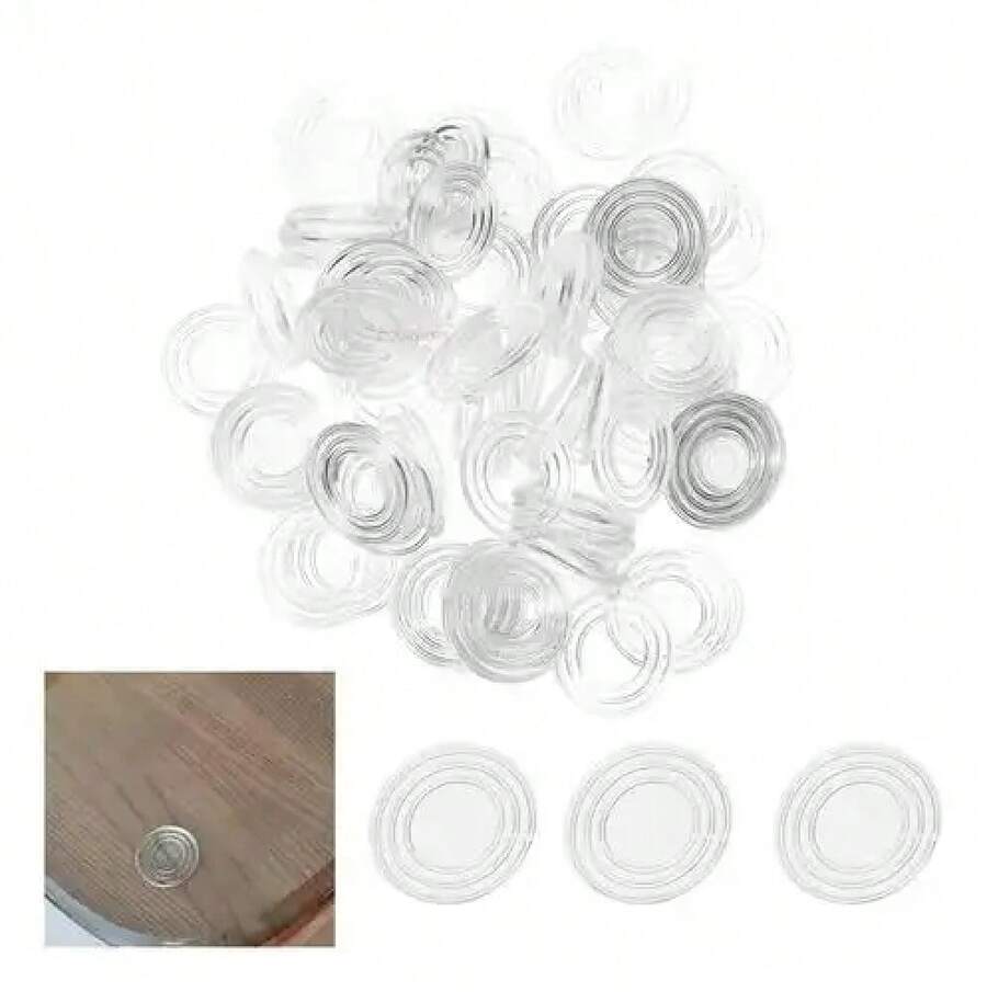 200 Non-Slip Suction Cup Pads For Glass Tables, Transparent - 1 - View 1