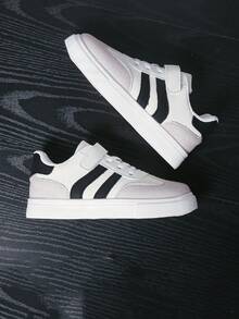 Kids' Fashionable Casual Minimalist Canvas Sneakers For Boys And Girls, Suitable For Spring And Autumn - Beige - View 5