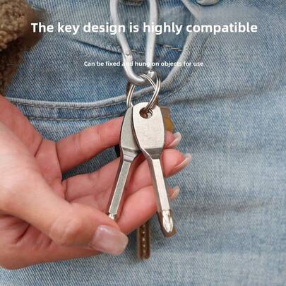 Portable Screwdriver, Outdoor EDC Multi-Tool, Flathead AndScrewdriver With Key Ring