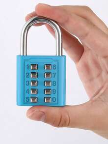 Digital Combination Lock, Keyless, Waterproof, Suitable For Suitcases, Pencil Cases, Backpacks, Cartoon Waterproof Padlock Suitable For Outdoor Travel, Student Dorms, Cabinets, Drawers, Helmets, Cabinets, Suitcases, Travel Accessories, School Gym Lockers, Sports Lockers, Fences, Toolboxes - Multicolor - View 4