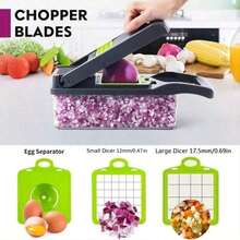 Vegetable Onion Chopper, Multifunctional Cutting Machine, Ingredient Processing Tool, Onion Chopper With Drain Basket, Carrot Garlic Chopper With Container, Kitchen Tools, Kitchen Accessories, Suitable For Home/Restaurant To Quickl - White - View 4