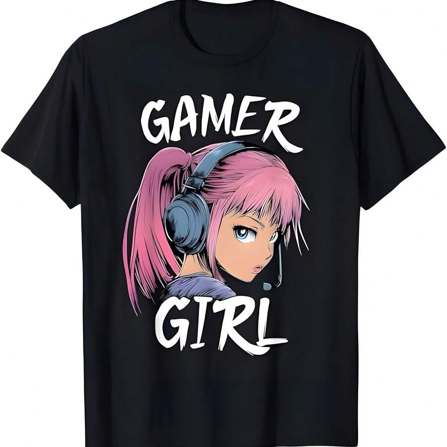 Gamer Girl Shirt para Niñas Adolescentes Mujeres Video Juegos Camiseta gráfica - Negro - Ver 1