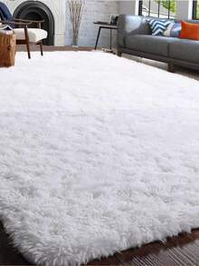 Alfombra de área grande y suave de estilo moderno, adecuada para dormitorio, sala de estar, dormitorio, decoración del hogar, esponjosa y mullida, cómoda en color blanco, se puede usar como alfombra decorativa - Rosa Pálido - Ver 1