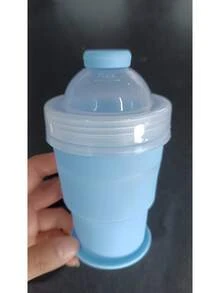 Botella de agua plegable con forma única de hockey sobre hielo, bandeja de silicona creativa para hacer cubitos de hielo esféricos, portátil y fácil de almacenar, esencial para el verano - Vaso de hielo plegable multicolor - Ver 8