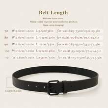 1 chiếc thắt lưng da PU dập nổi màu tối giản dành cho nữ, phù hợp với váy, quần jeans, mặc hàng ngày và các dịp lễ (Chiều rộng thắt lưng: 2.8cm) - màu đen - Xem 7