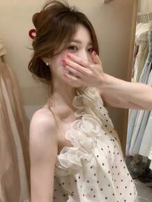 Women Blouses & Shirts - Polka Dots - View 4
