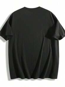 Women's Short-Sleeved T-Shirt With Round Neck, Anime Letter Print, Casual, Elegant, A Must-Have For Everyday Wear And Parties, Local Shipping. - 黑色 - 查看 2