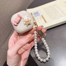 1个可爱糖果兔子+手链保护套，适用于三星Galaxy Buds Pro/FE/Buds Core、Buds Live、Buds2、Buds2 Pro无线蓝牙耳机，软壳女款 - 彩色 - 查看 8