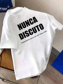 Fashion Printed T-Shirts For Women, Oversized Streetwear Tops, Comfortable And Stylish All-Match Summer Tees. Graphic T-Shirt With Spanish Summer Slogan For Women, Casual And Comfortable Everyday Wear. - 白色 - 查看 6