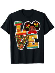 Camiseta unisex para niños pequeños con diseño de rizos afro afroamericanos - Camiseta negra suave 100% algodón puro, adecuada tanto para hombres como para mujeres, muestra el orgullo cultural, perfecta para el Mes de la Historia Negra, el Día de San Valentín, el Ramadán y como regalo de cumpleaños. - Negro - Ver 7