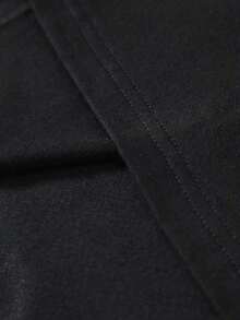Camiseta de manga corta de unicolor versátil y casual para hombre, camiseta básica para hombre - Negro - Ver 5