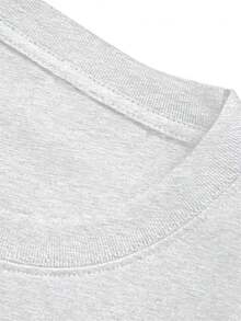 Domestic Shipping 200g Pure Cotton T-Shirt 2026 Summer New Collection Print Pattern Women's Round Neck Half Sleeve Casual Style Couple Wear - Light Grey - View 6