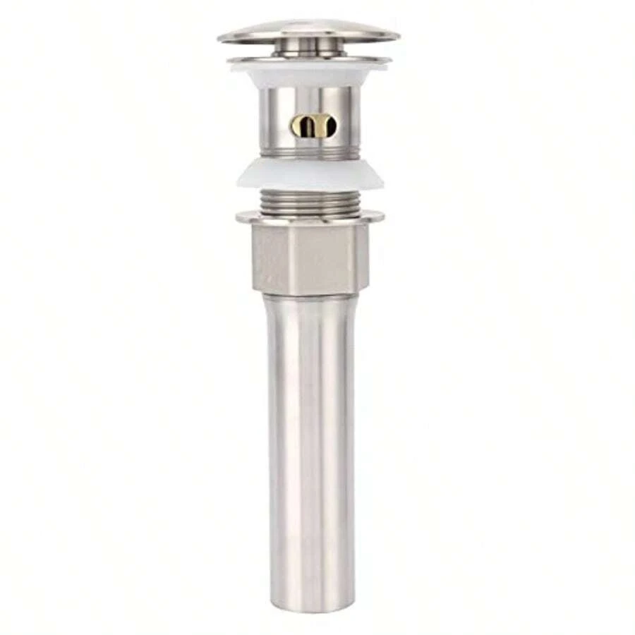 Garosa Desagüe de Fregadero de Acero Inoxidable con Desbordamiento Integrado y Tapón de Filtro Extraíble para Drenaje Debajo del Mostrador en Cocina Doméstica Hogar Uso Diario - como en la imagen - Ver 1