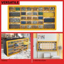 Stalwart Organizador de piezas pequeñas de plástico de 30 cajones cajones de almacenamiento de computadora o pared para organizar hardware manualidades cochera o aula amarillo - Amarillo - Ver 6