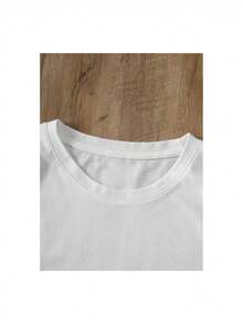 Camiseta Casual de Verano para Mujer, con Cuello Redondo, Ajustada y Manga Corta, con Estampado de Pintura al Óleo, Floral, Corazón, Cereza y Patrones de Letras.Tejido Casual Simple, Estilo Deportivo, para Uso Diario y un Citas de San Valentín. - Negro - Ver 4