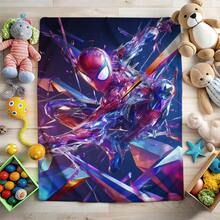 1pc S-Pider-Man Print Blanket,Retro Cartoon Style Throw Blanket,Cartoon Character Printed Blanket,All-Season Universal Nap Blanket,Character Home Decor Blanket,Modern Fashion Gift Suitable For Home Bedroom Bed Sofa Office Lunch Break Cover Picnic Blanket - Nhiều màu - Xem 3