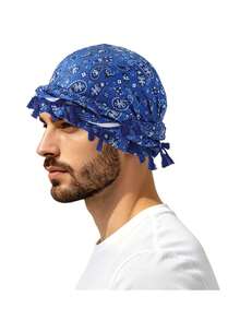 1 chiếc khăn trùm đầu hai lớp kiểu đường phố dành cho nam, họa tiết Paisley. - A - Xem 13